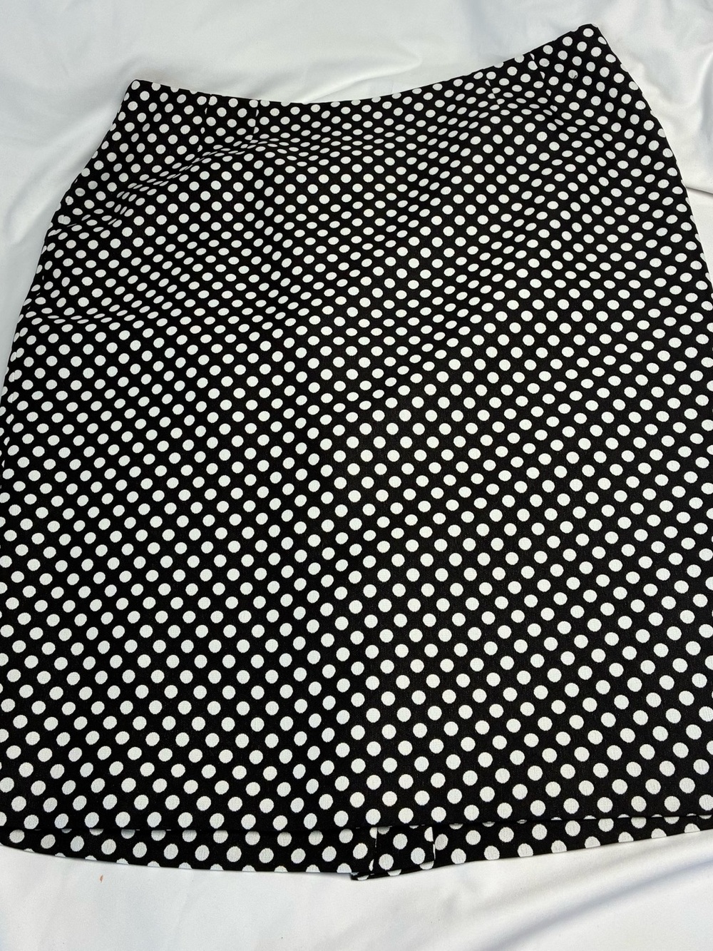 Kasper Black Pencil Skirt with White Polka Dots